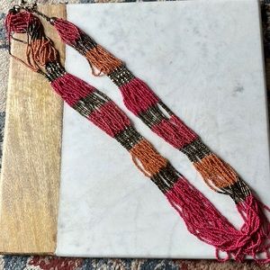 Beaded statement necklace